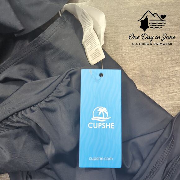 Cupshe Ruffle Shoulder Tie Back One Piece Swimsuit Size XL - Picture 4 of 7